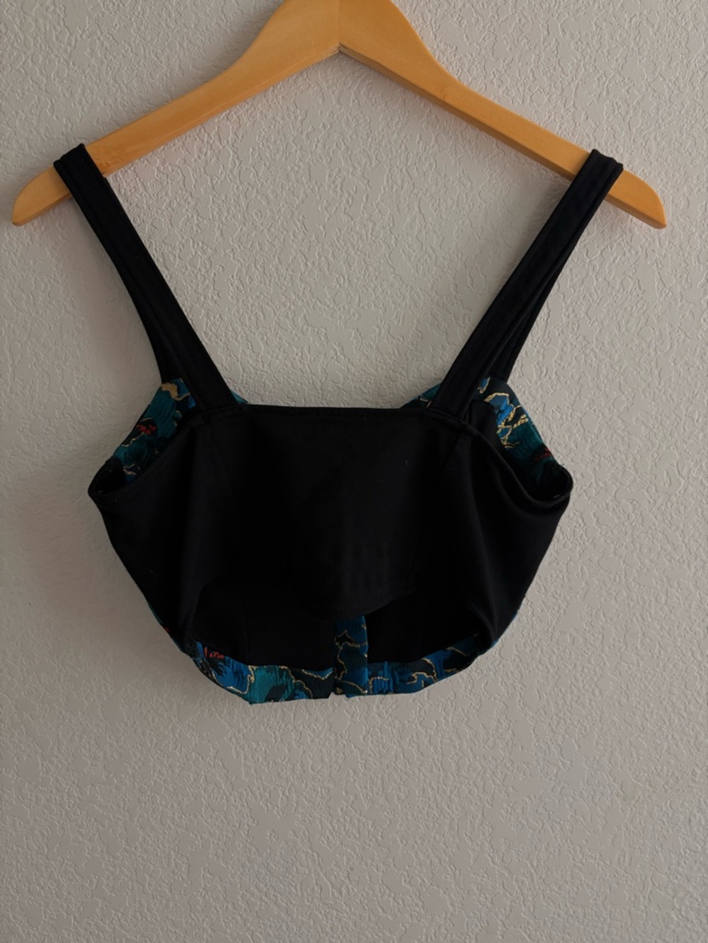 Zara Black And Green Floral Corset. Size small - Picture 4 of 5